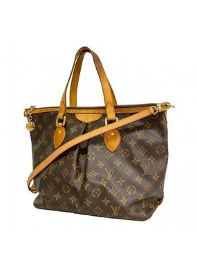 Louis Vuitton Handbag Monogram Palermo PM Brown 2-Way Bag